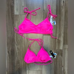 HOT PINK BIKINI TOPS (139)